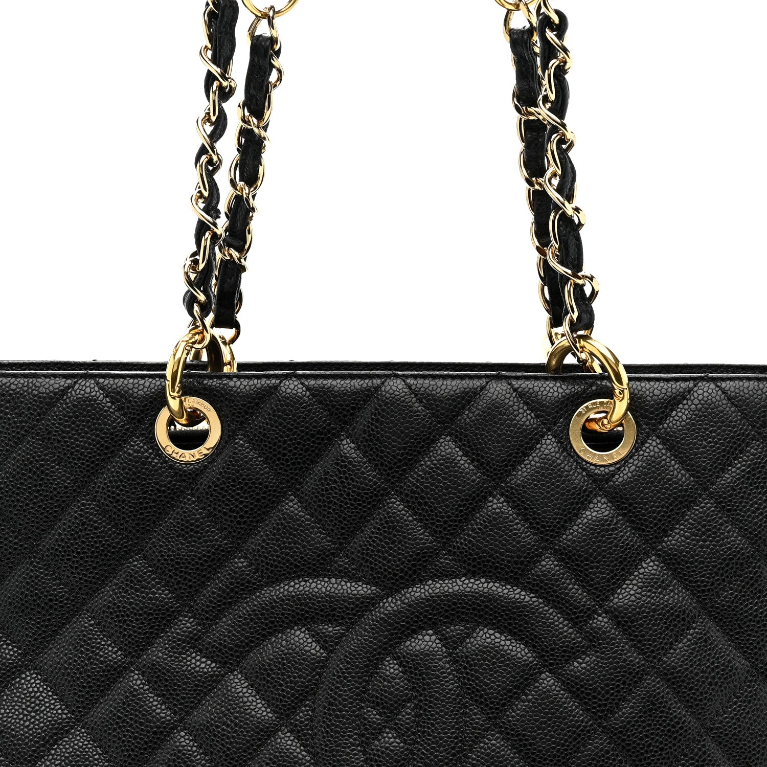 Chanel Caviar Quilted Grand Shopping Tote GST Black 9 of 11