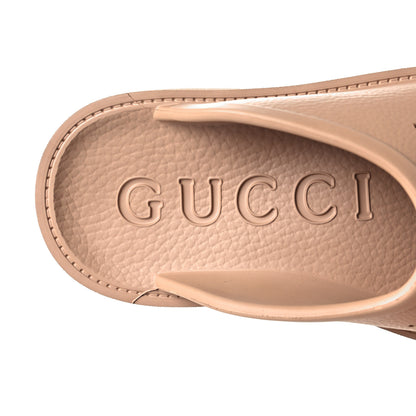 Gucci Rubber GG Monogram Perforated Elea Platform 55mm Lug Sole Sandals 36 Vintage Camel 7 of 9