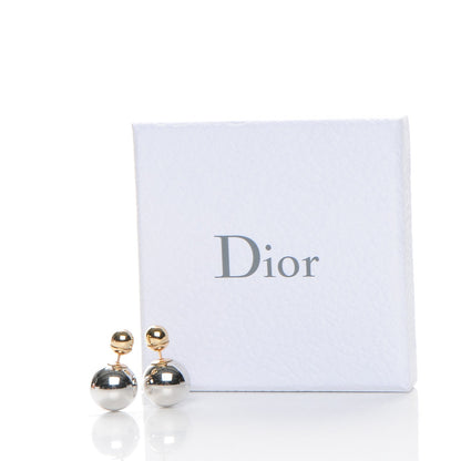 Christian Dior Mise En Dior Tribal Earrings Silver Gold 5 of 5