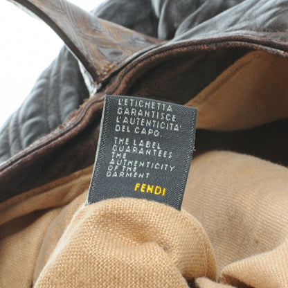 Fendi Zucca Nappa Nuvolata Vitello Tortuga Spy Tobacco Moro 7 of 9