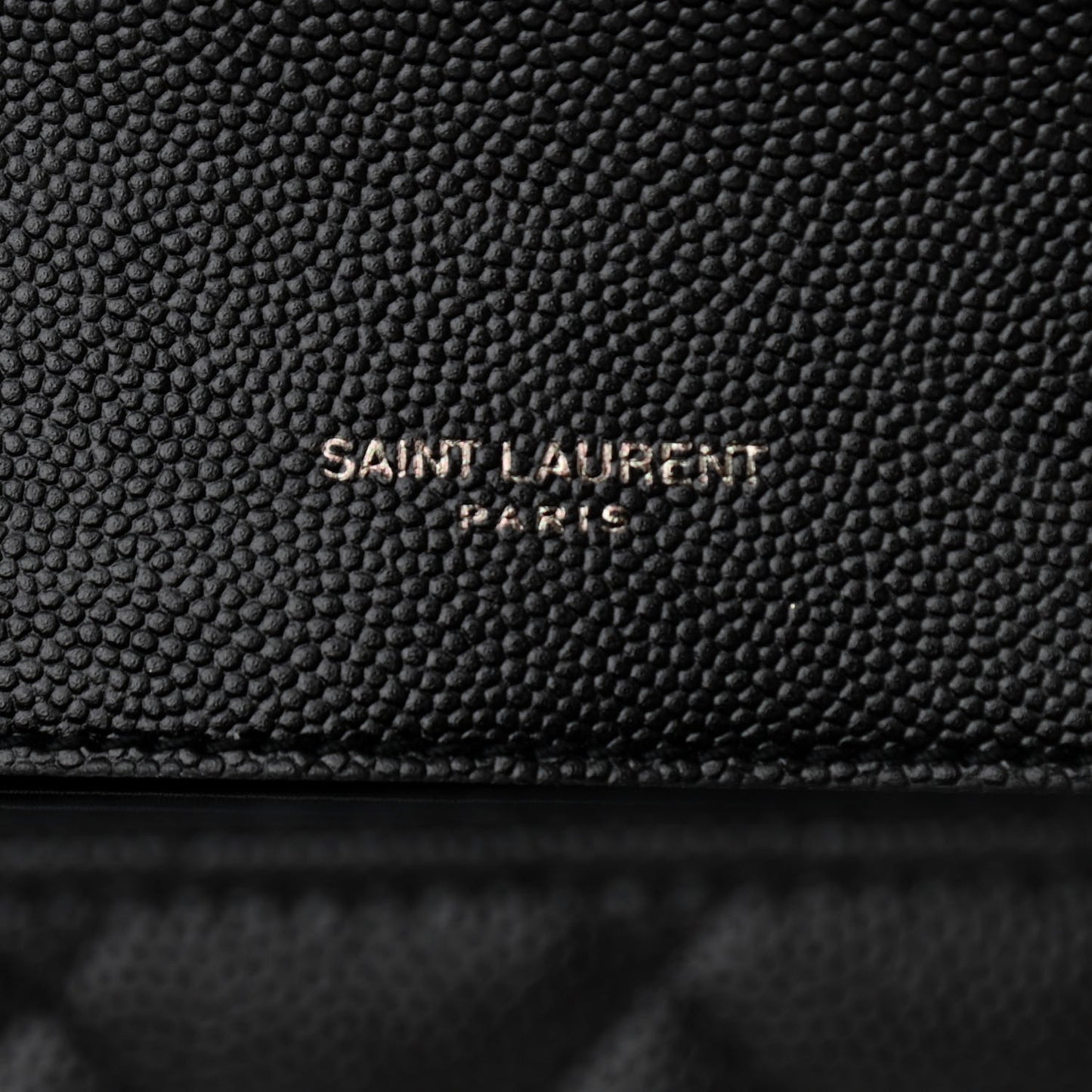 Grain De Poudre Textured Mixed Matelasse Triquilt Medium Monogram Satchel Black