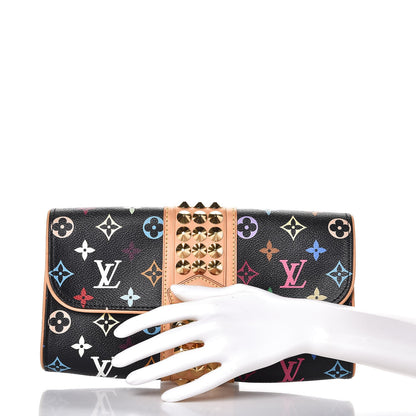 Louis Vuitton Monogram Multicolor Courtney Clutch Black 2 of 7
