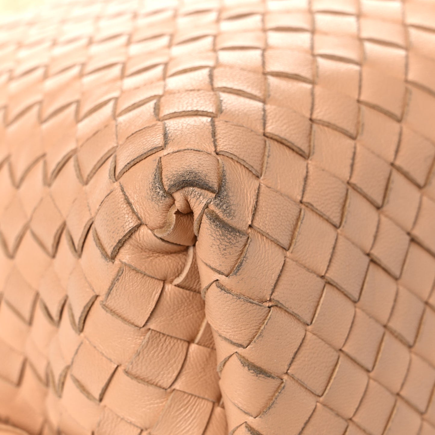 Nappa Intrecciato The Fold Crossbody Almond