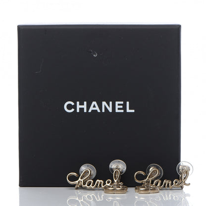 Chanel Metal CC Turnlock Climber Clip On Earrings Gold 5 of 5