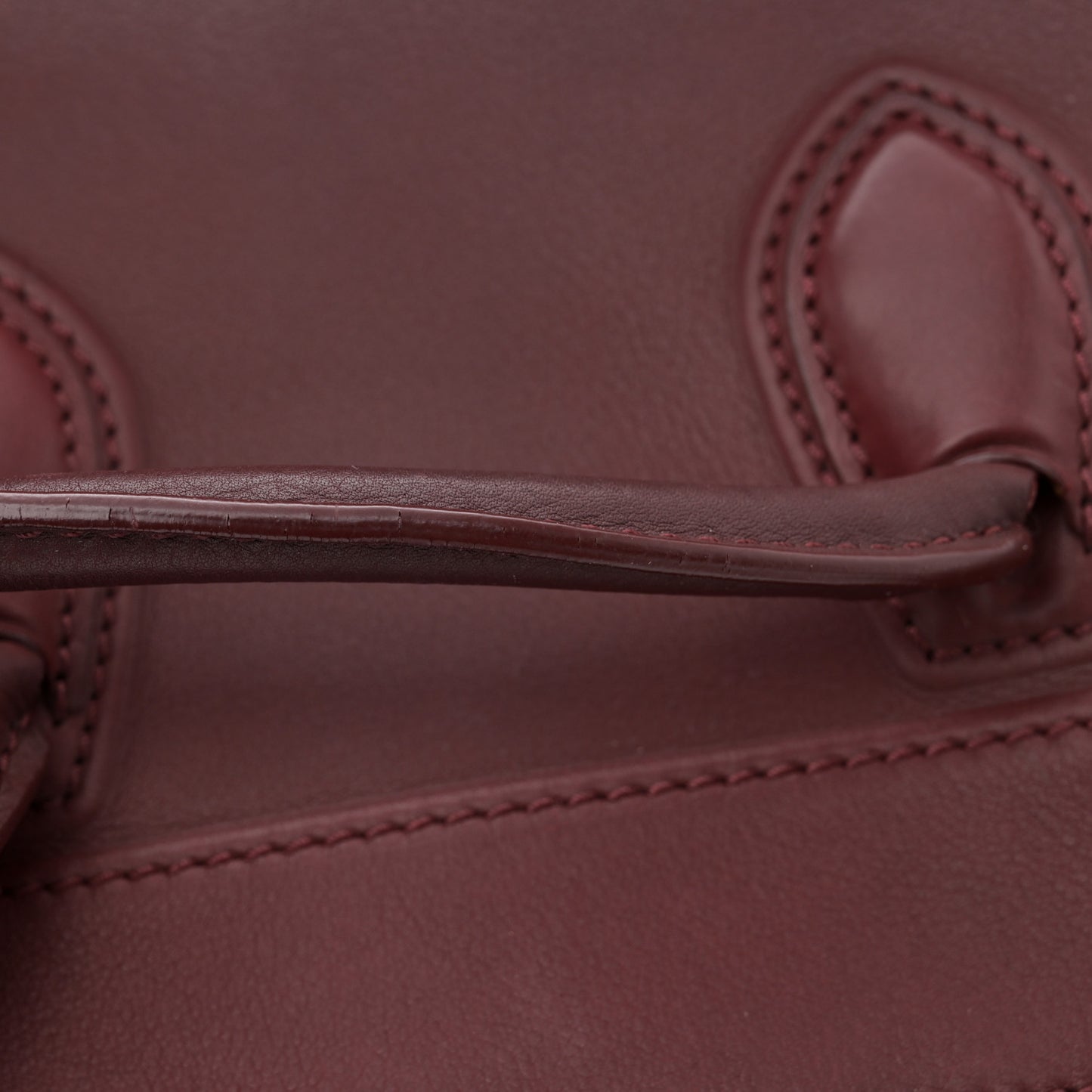 Supple Calfskin Medium Phantom Luggage Burgundy