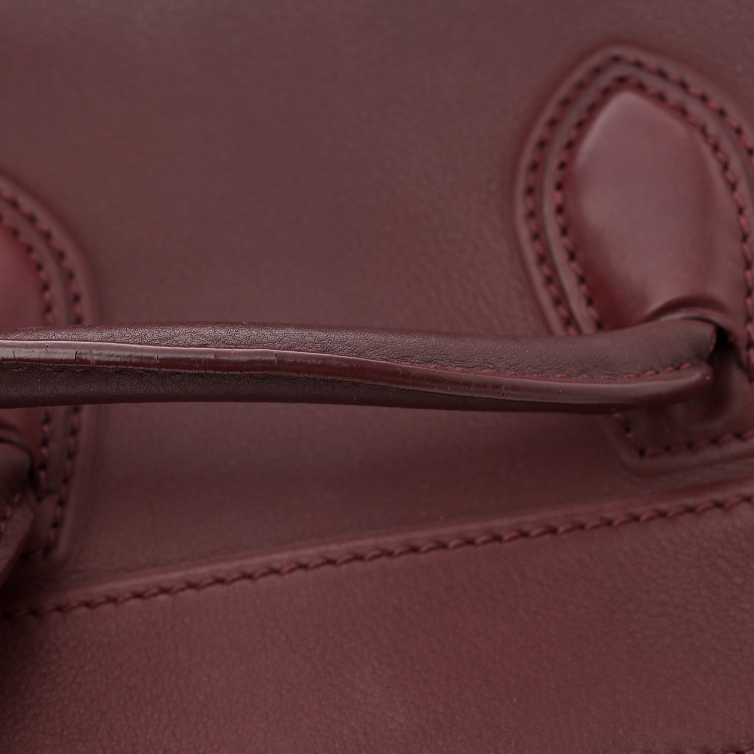 Celine Supple Calfskin Medium Phantom Luggage Burgundy 18 of 19