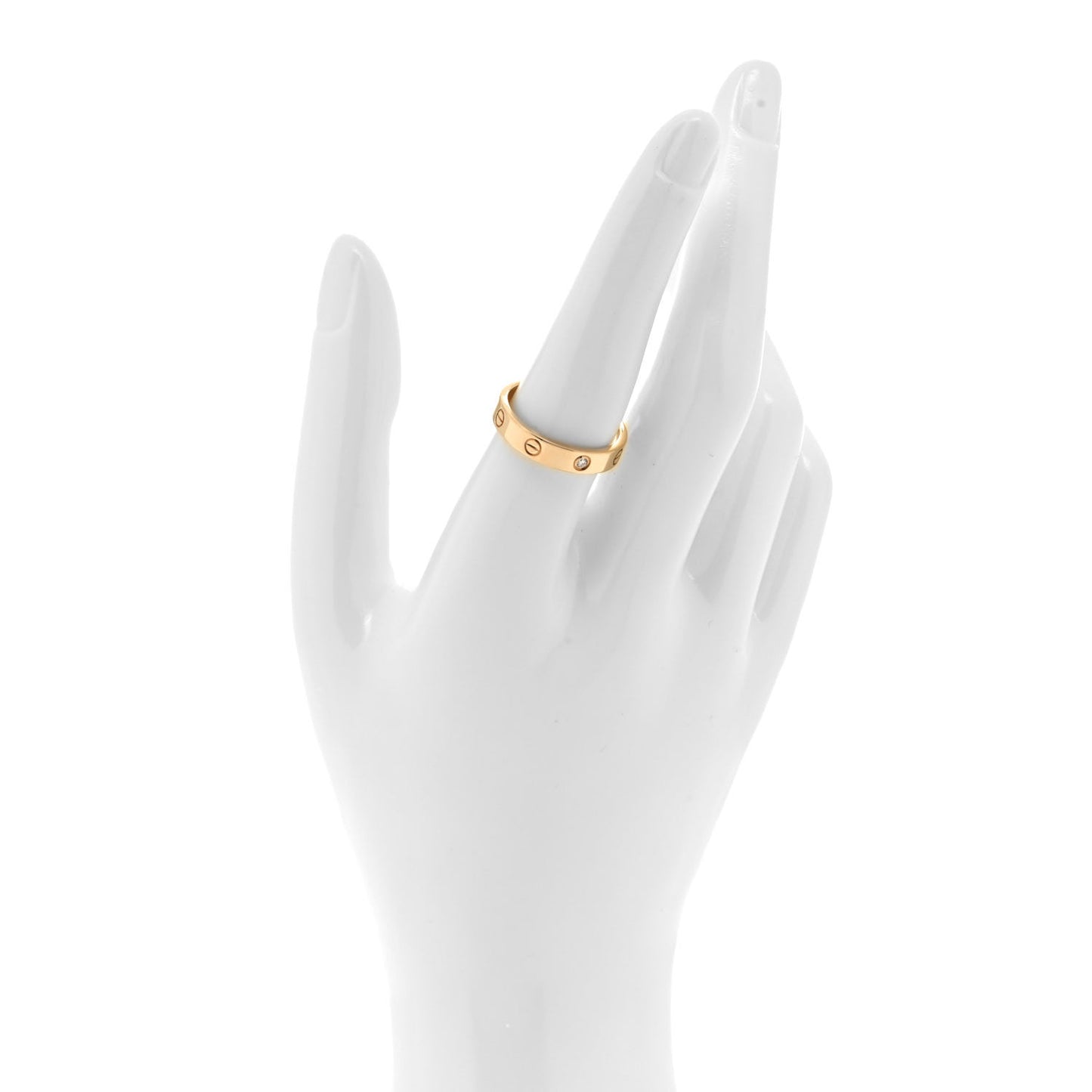 18K Yellow Gold Diamond 4mm LOVE Wedding Band Ring 57 8