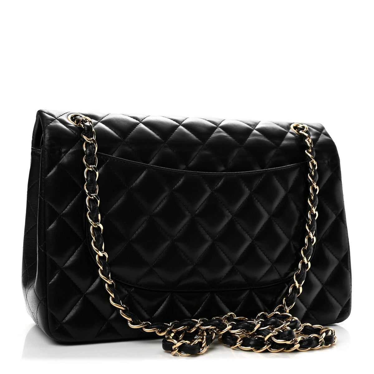 Chanel Lambskin Quilted Jumbo Double Flap Black 3 of 13