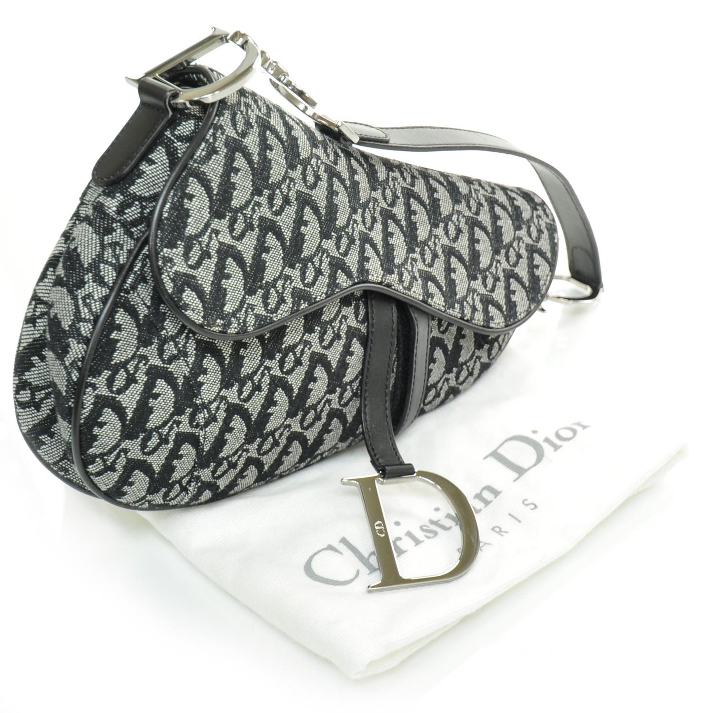 Monogram Saddle Bag Black