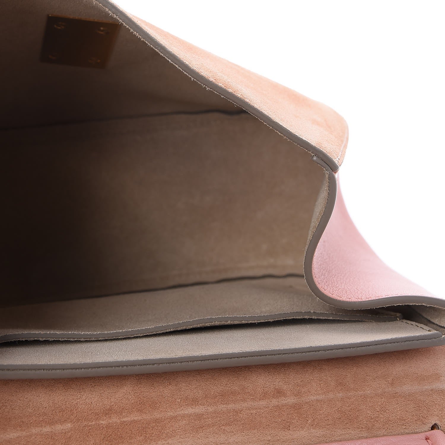 Chloe Suede Smooth Calfskin Drew Shoulder Bag Misty Rose 5 of 7