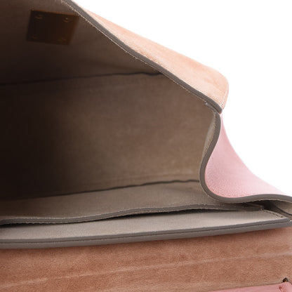 Chloe Suede Smooth Calfskin Drew Shoulder Bag Misty Rose 5 of 7