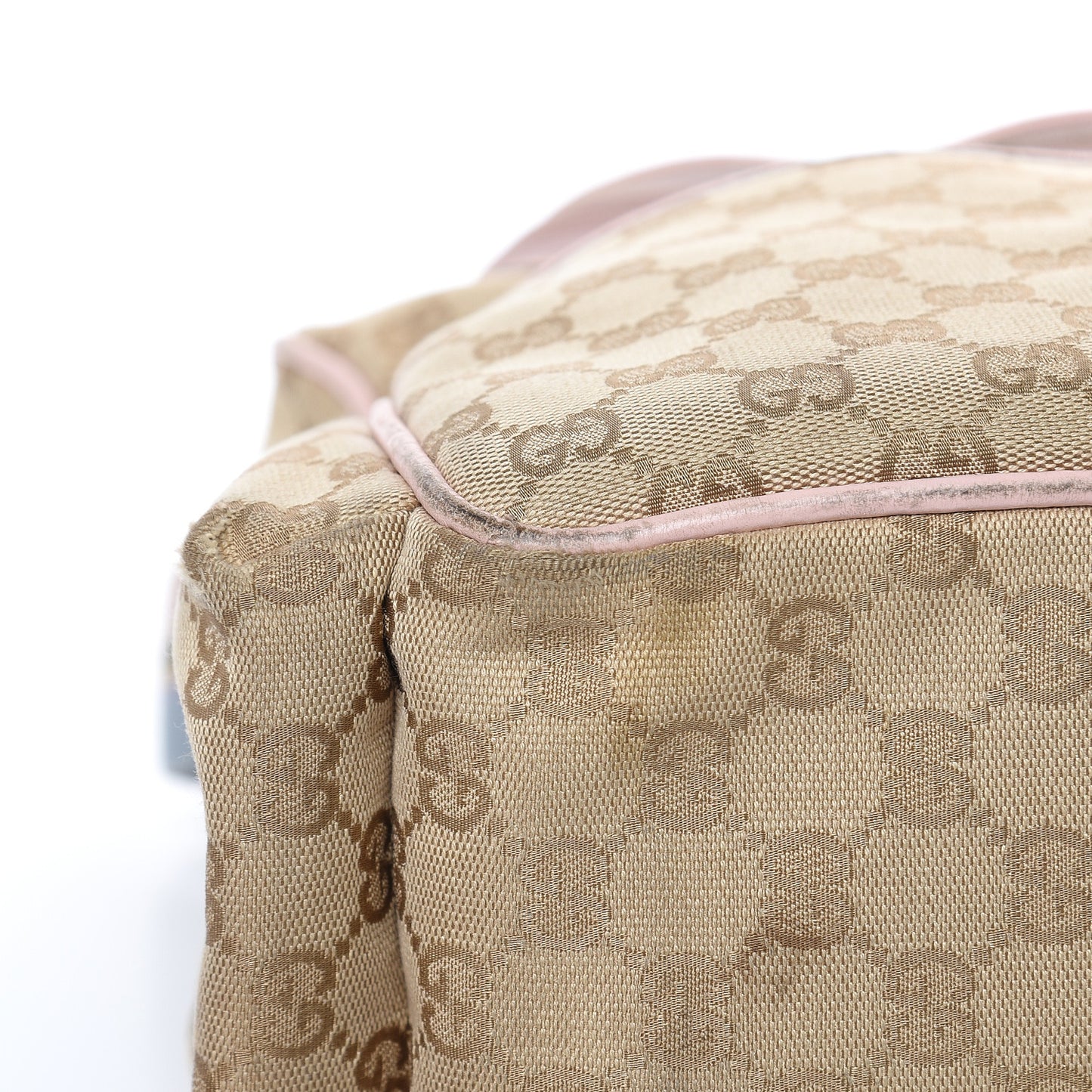 Monogram Web Diaper Bag Pink