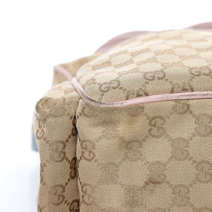 Gucci Monogram Web Diaper Bag Pink 18 of 22
