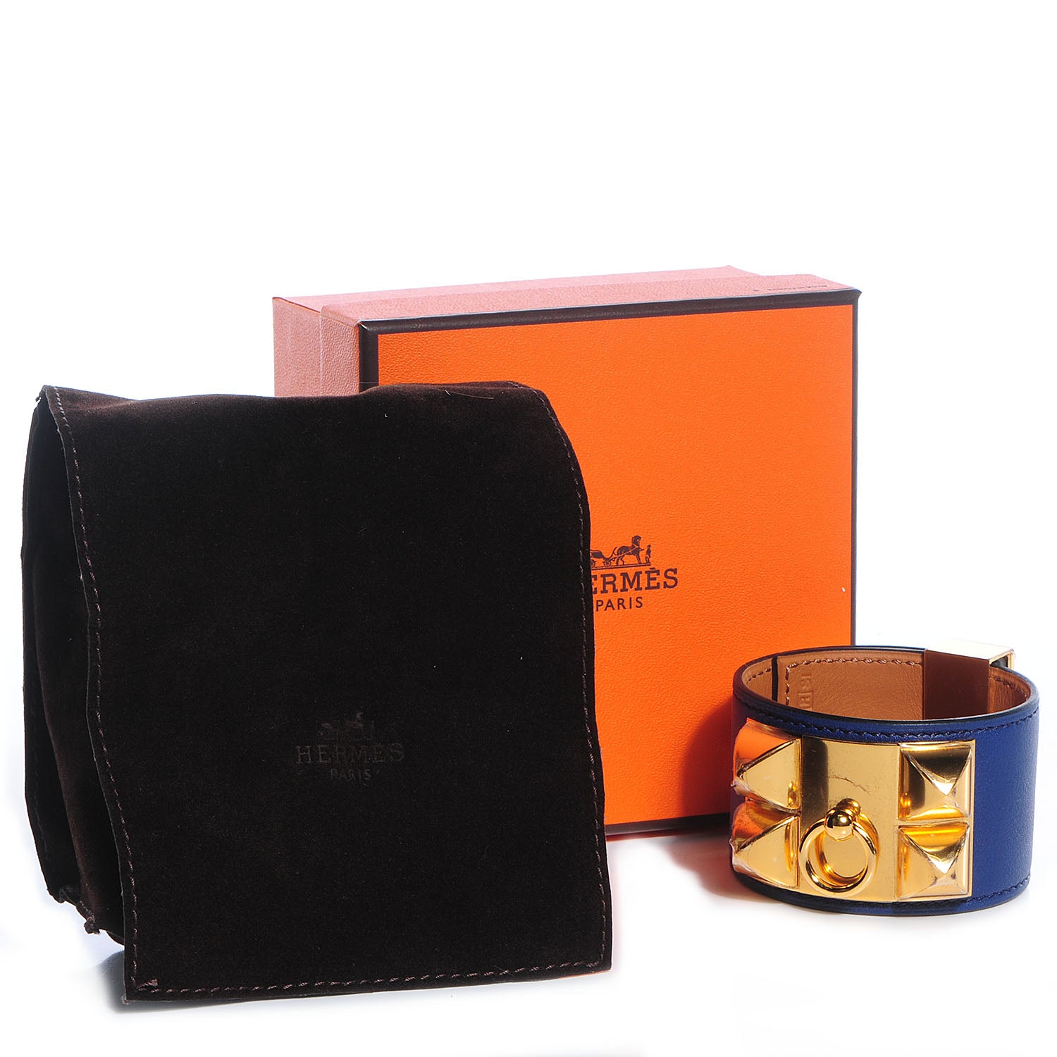 Hermes Swift Collier de Chien CDC Small Bracelet Bleu Saphir 5 of 8