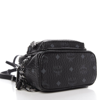 MCM Visetos Side Stud X-Mini Stark Bebe Boo Backpack Black 4 of 9