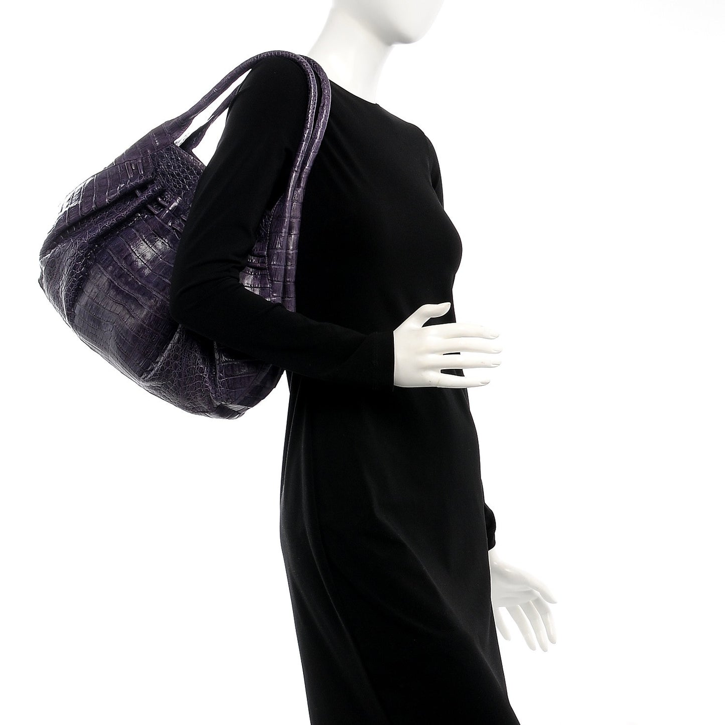 Crocodile Satchel Purple