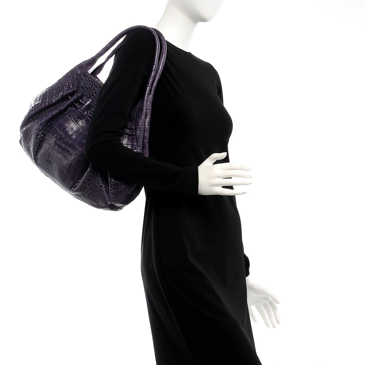 Nancy Gonzalez Crocodile Satchel Purple 2 of 6