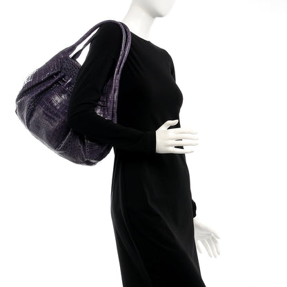 Nancy Gonzalez Crocodile Satchel Purple 2 of 6