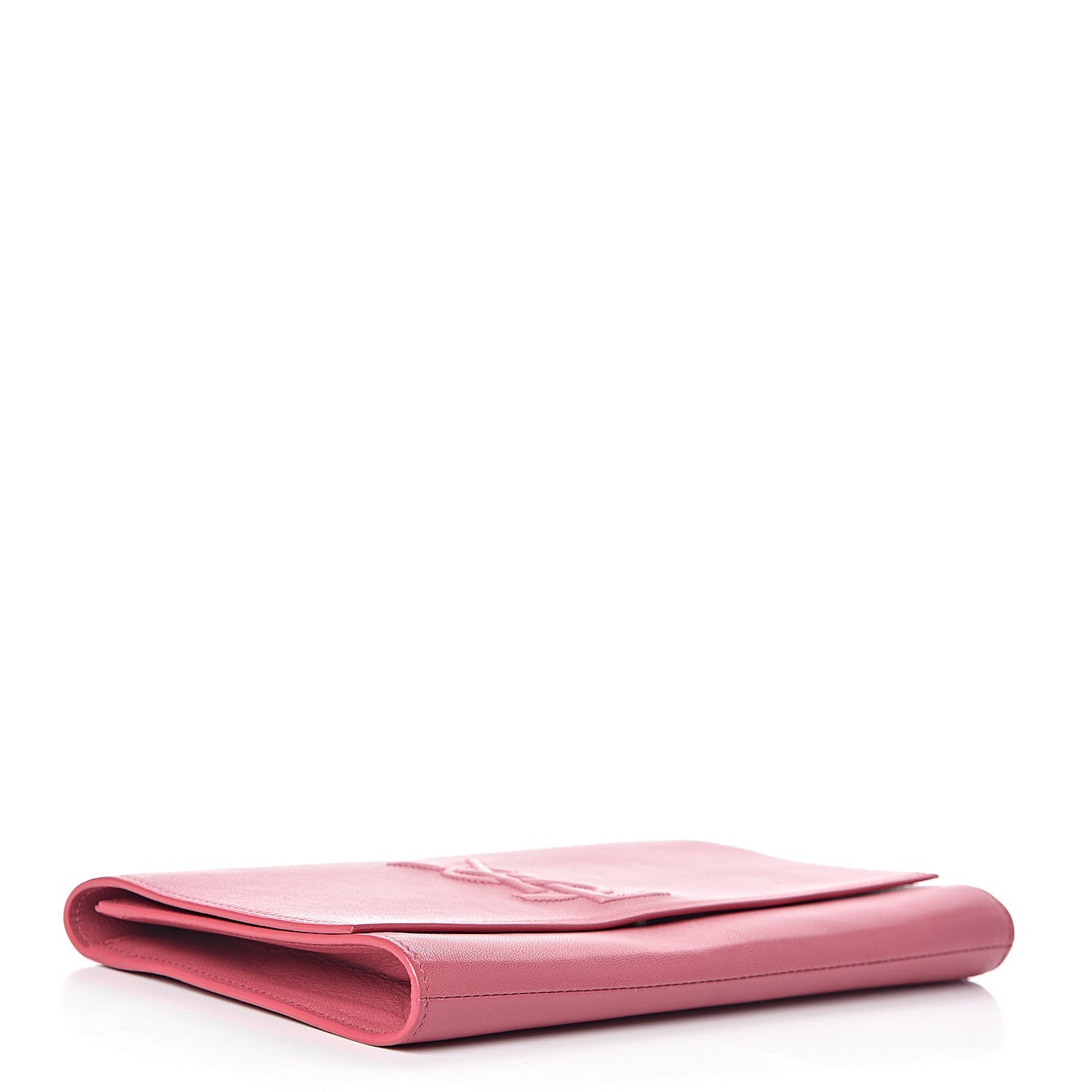 Saint Laurent Calfskin Monogram Large Belle De Jour Clutch Pink 4 of 11