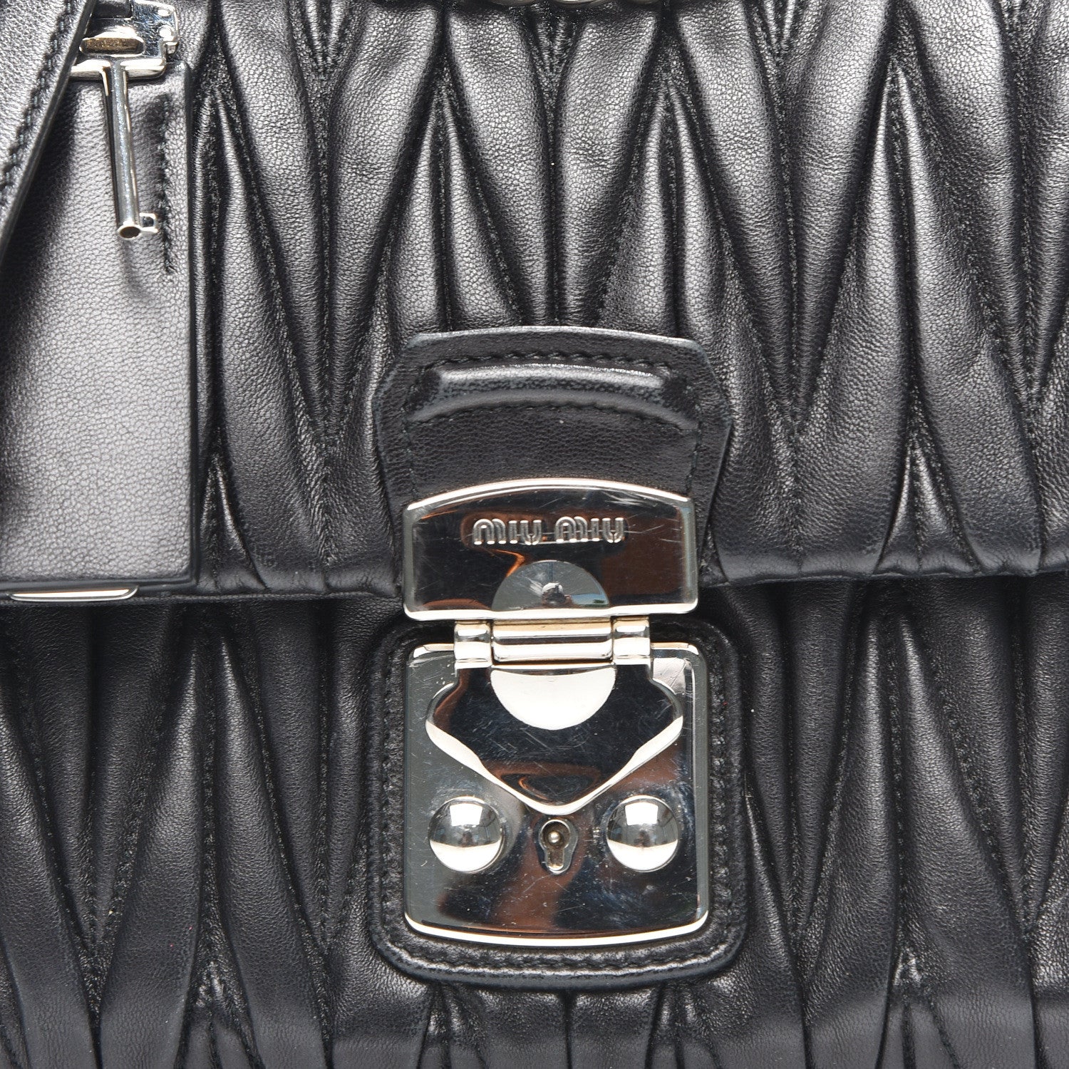 Miu Miu Nappa Matelasse Flap Black 5 of 8