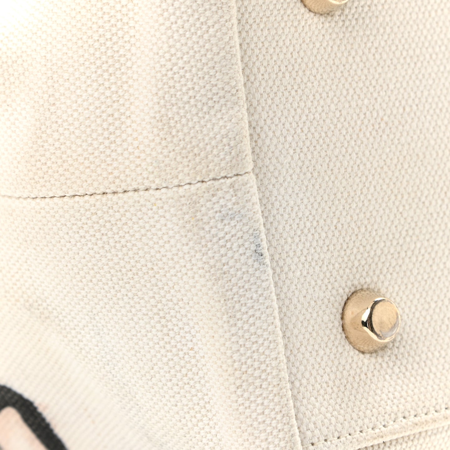 Canvas Printed Flower D-Light Tote White