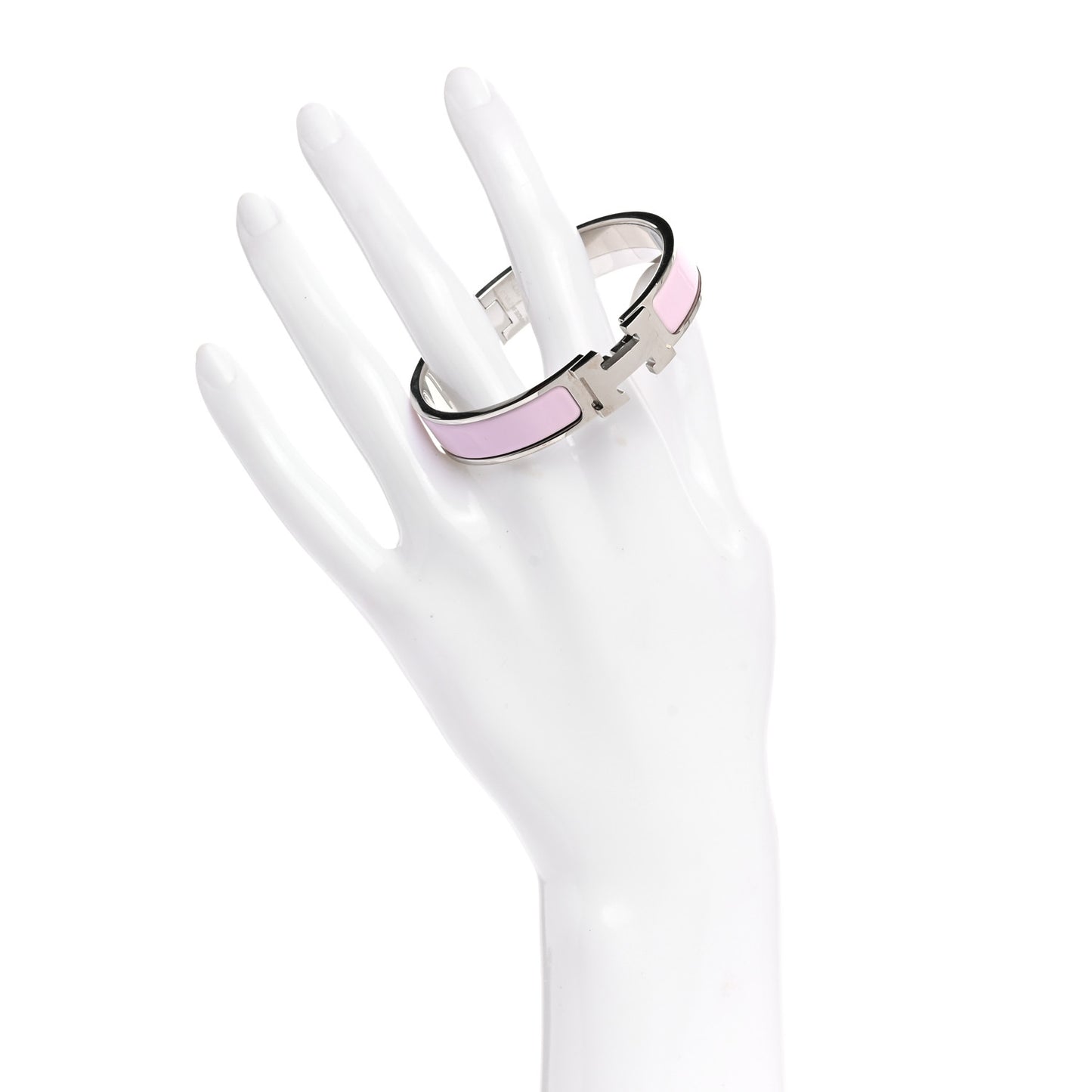 Enamel Narrow Clic Clac H Bracelet PM Rose Dragee