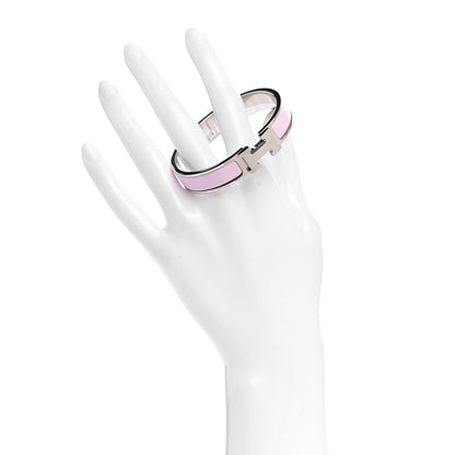 Hermes Enamel Narrow Clic Clac H Bracelet PM Rose Dragee 2 of 4