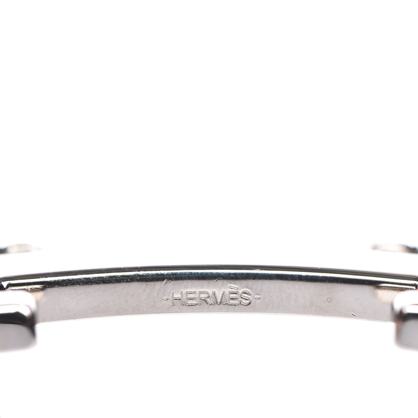 32mm Palladium H Belt Buckle Martelee Silver