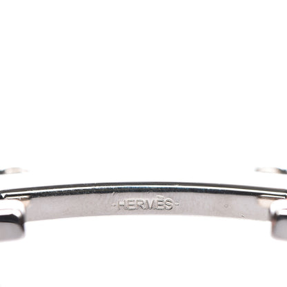 Hermes 32mm Palladium H Belt Buckle Martelee Silver 3 of 5