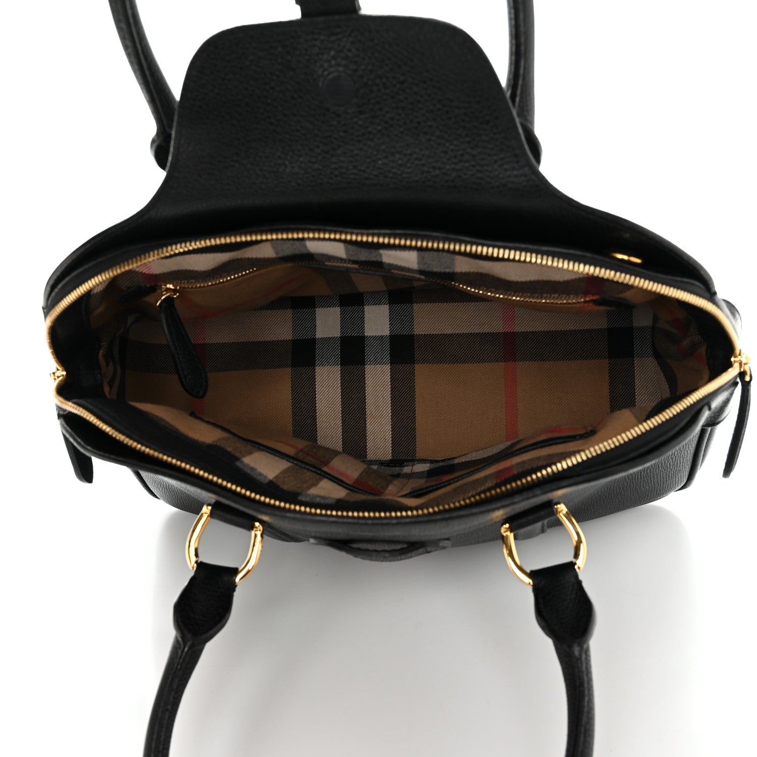 Burberry Derby Calfskin Medium Milverton Satchel Black 4 of 15
