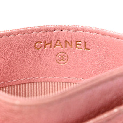 Chanel Iridescent Caviar Quilted Card Holder Rose Pink 6 of 8