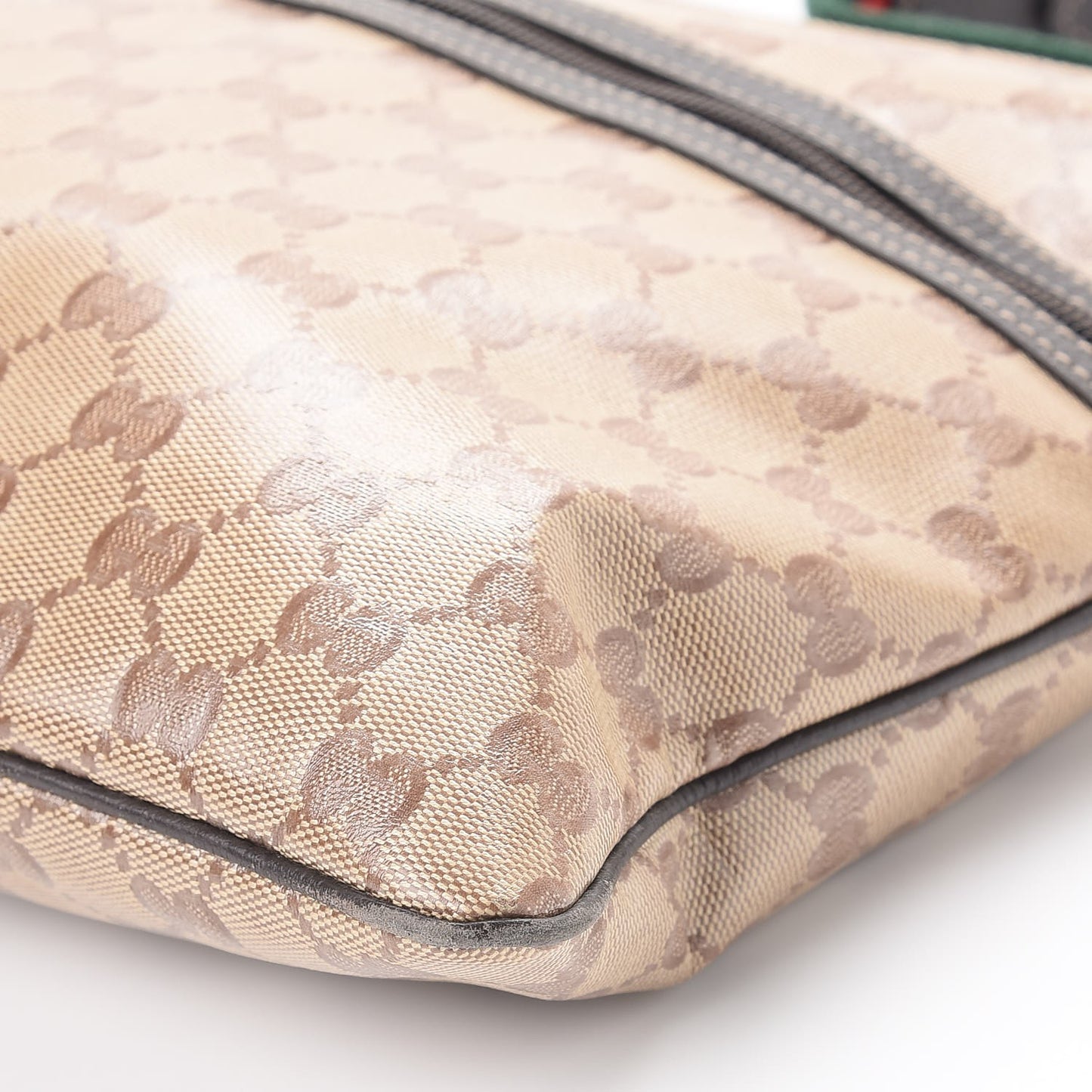 Crystal Monogram Web Crossbody Bag Brown