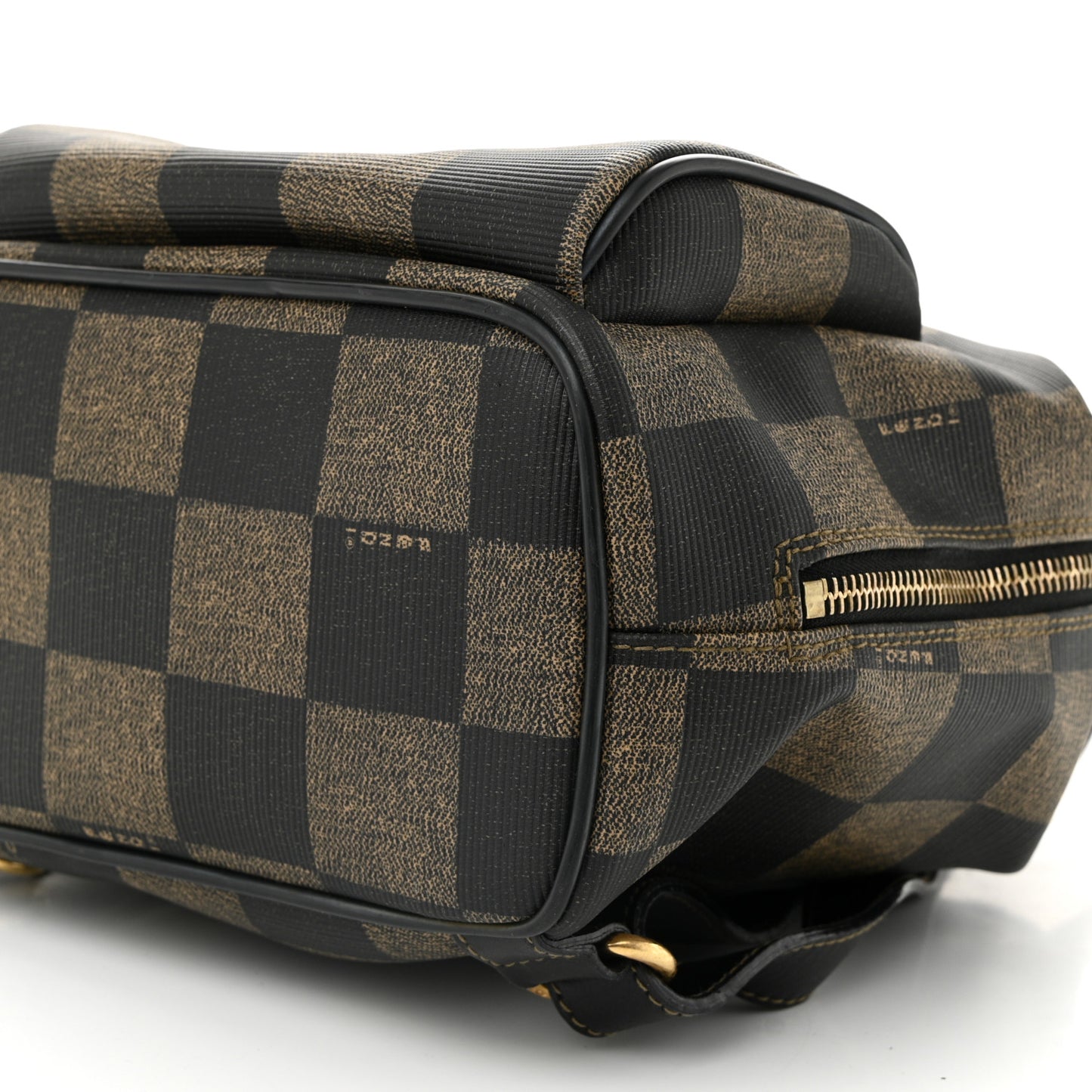 Coated Canvas Pequin Drawstring Backpack Tobacco