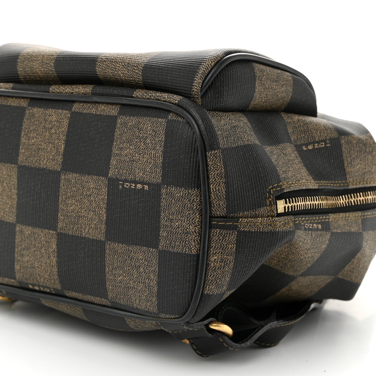 Fendi Coated Canvas Pequin Drawstring Backpack Tobacco 9 of 9
