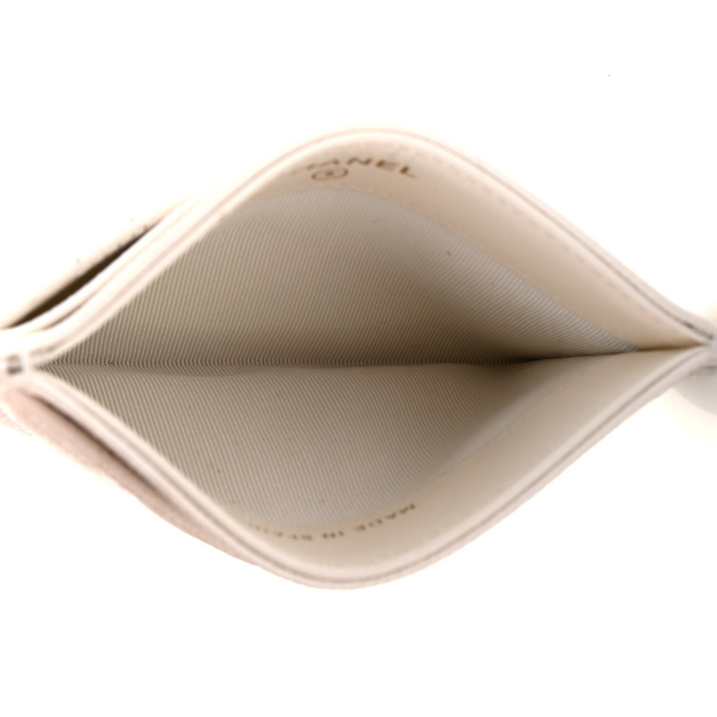 Caviar Quilted Card Holder White