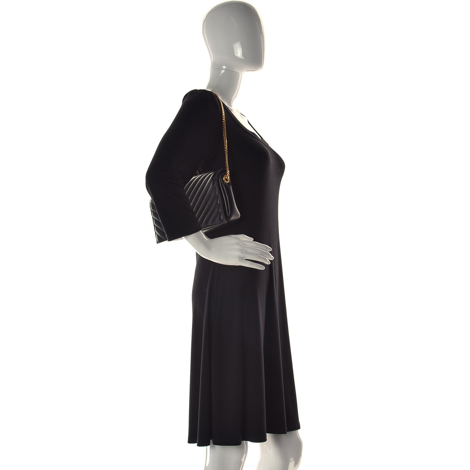 Saint Laurent Lambskin Matelasse Monogram Kate 99 Black 2 of 16