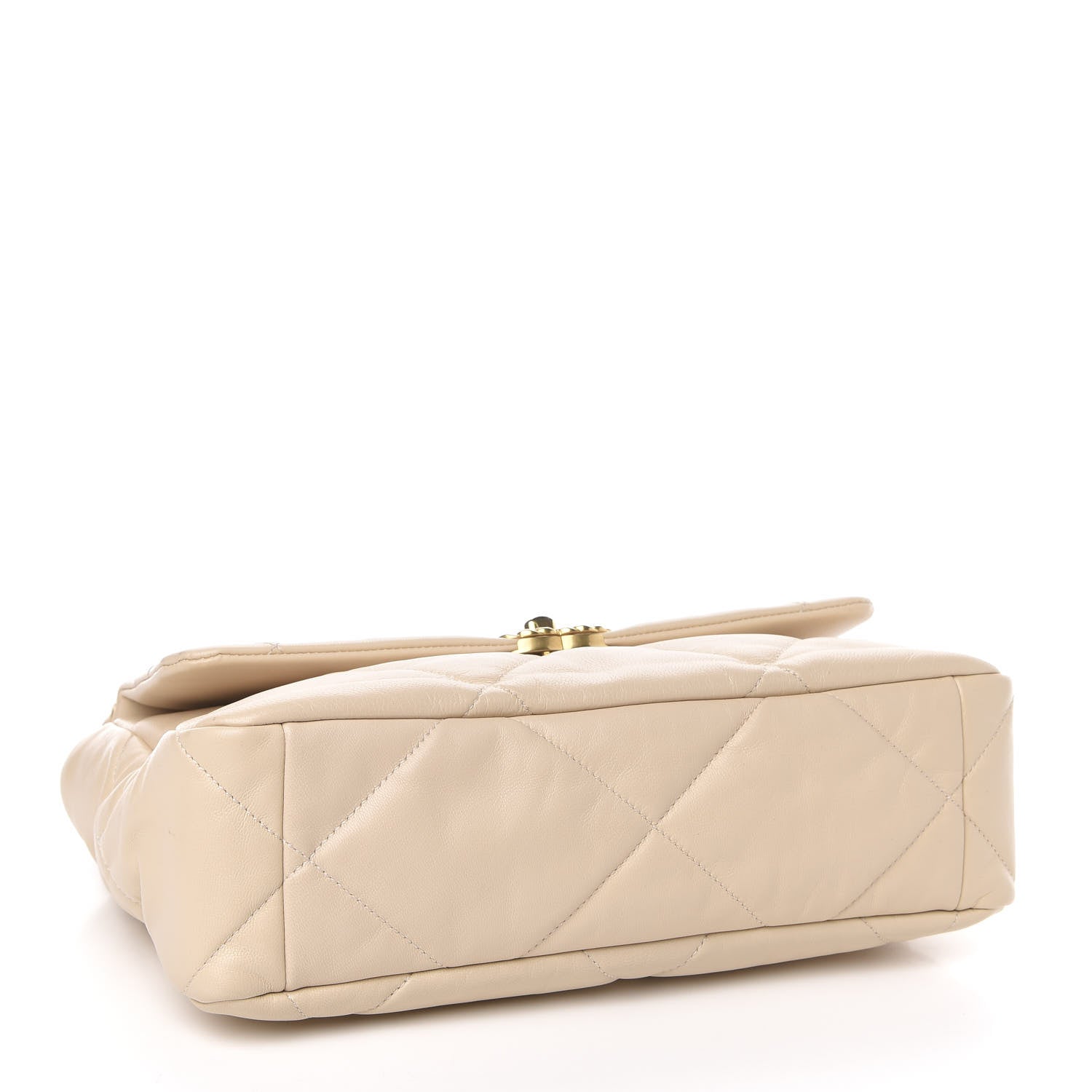 Chanel Goatskin Quilted Medium 19 Flap Beige 4 of 10