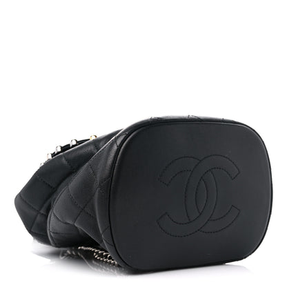 Chanel Lambskin Quilted Metallic Bubble Backpack Black 5 of 12