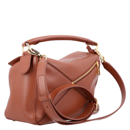 Loewe Nappa Lambskin Small Featherlight Puzzle Bag Pecan 3 of 10