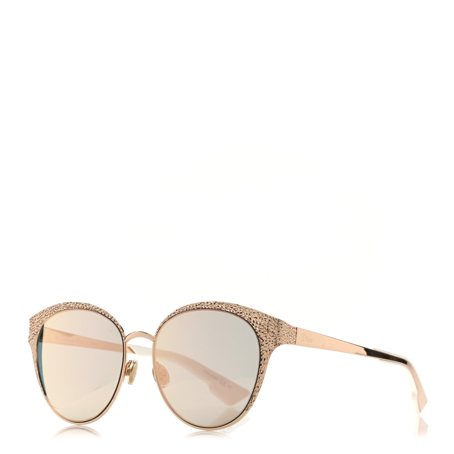 Christian Dior Metal DiorUnique Limited Edition Sunglasses Gold Pink 1 of 9