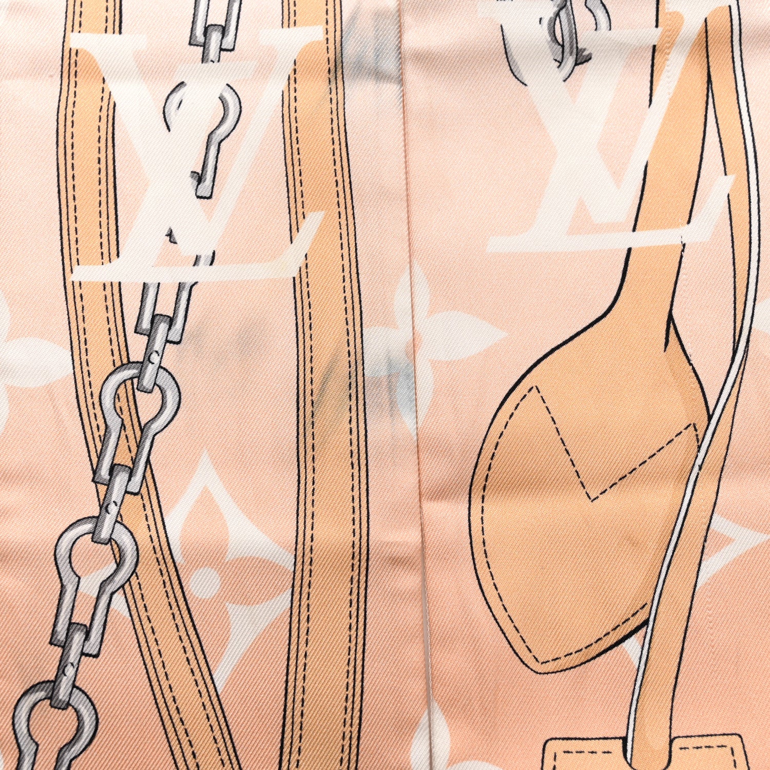 Louis Vuitton Silk Monogram Gradient By The Pool Bandeau Mist 4 of 5