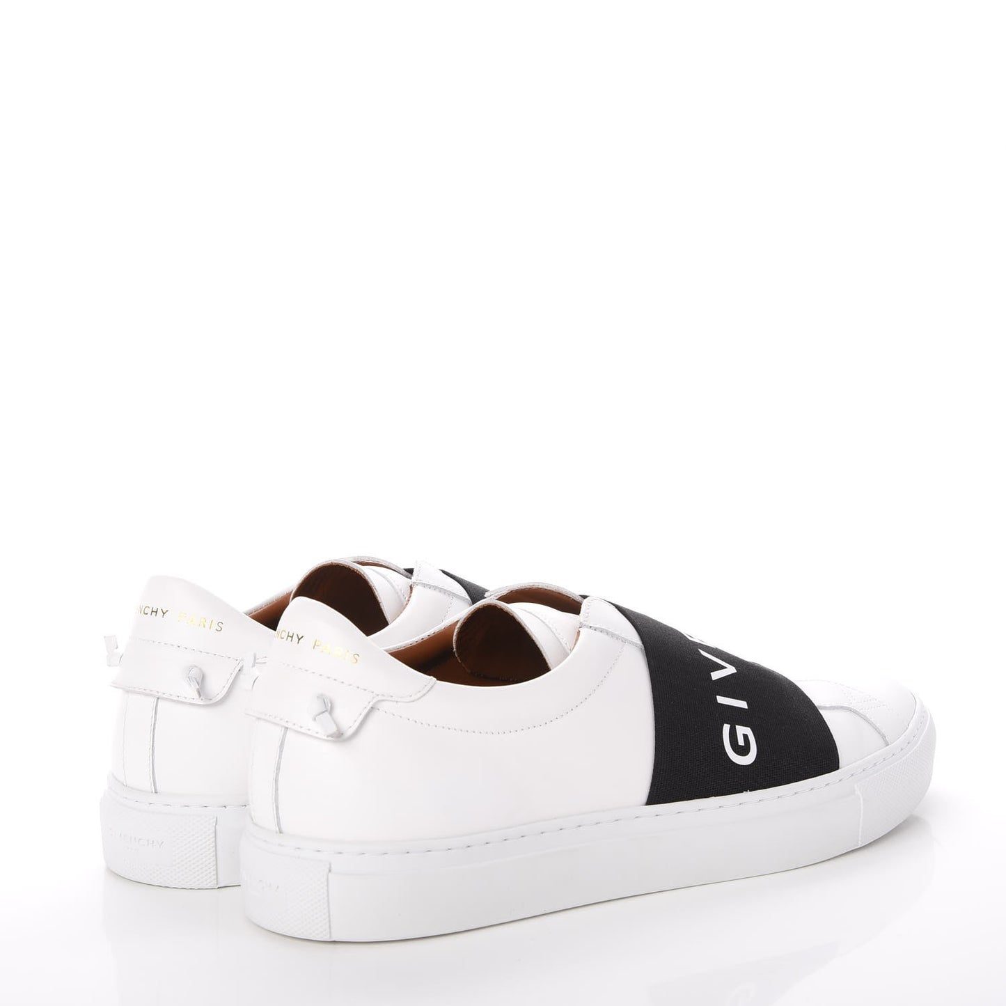 Calfskin Band Logo Mens Urban Street Sneakers 41 White Black