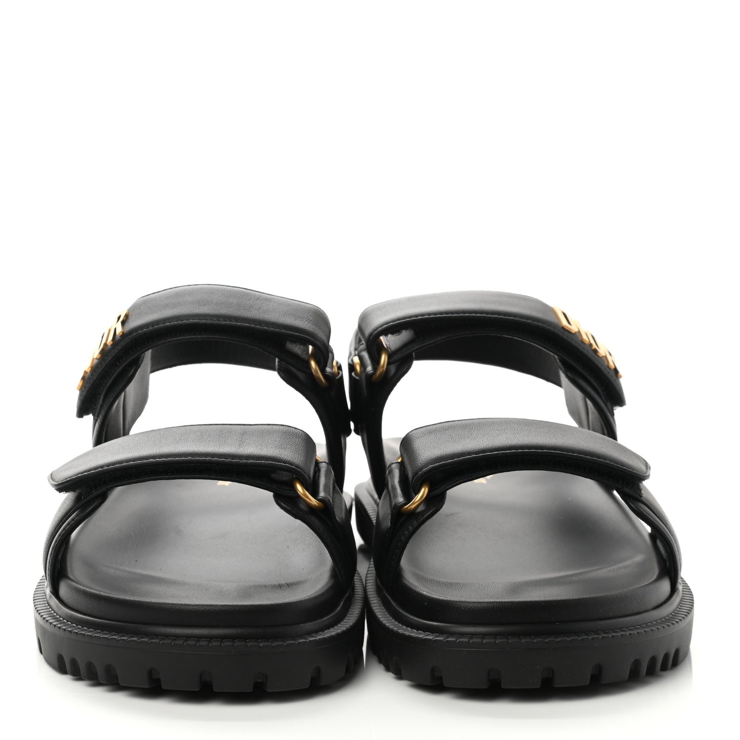 Lambskin Dioract Sandals 39 Black