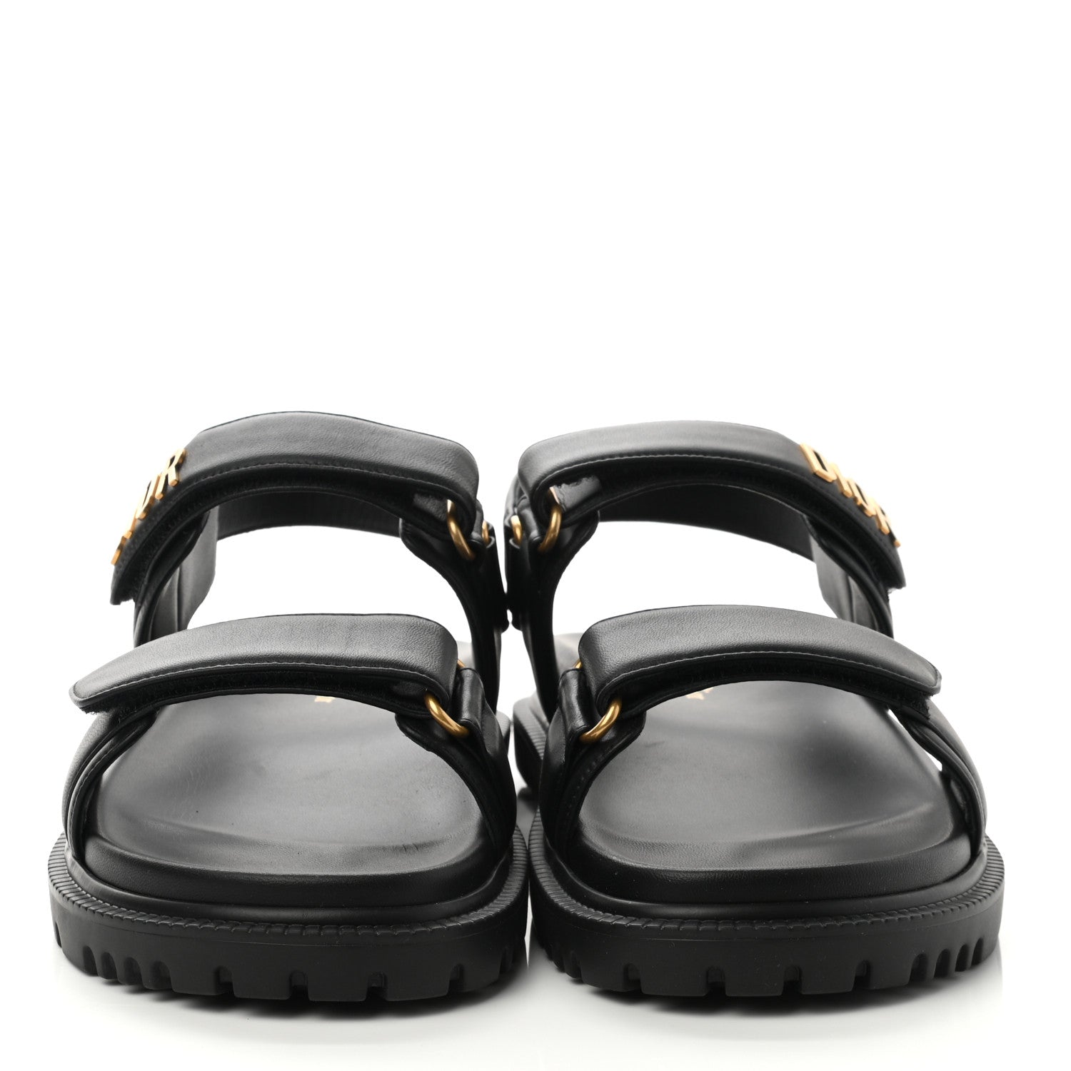 Christian Dior Lambskin Dioract Sandals 39 Black 2 of 9
