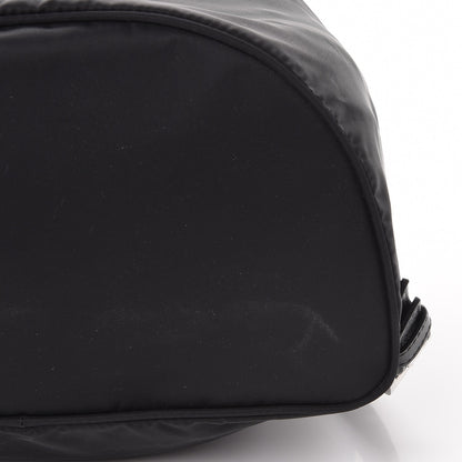 Prada Nylon Vela Saffiano Medium Cinch Backpack Black 11 of 12