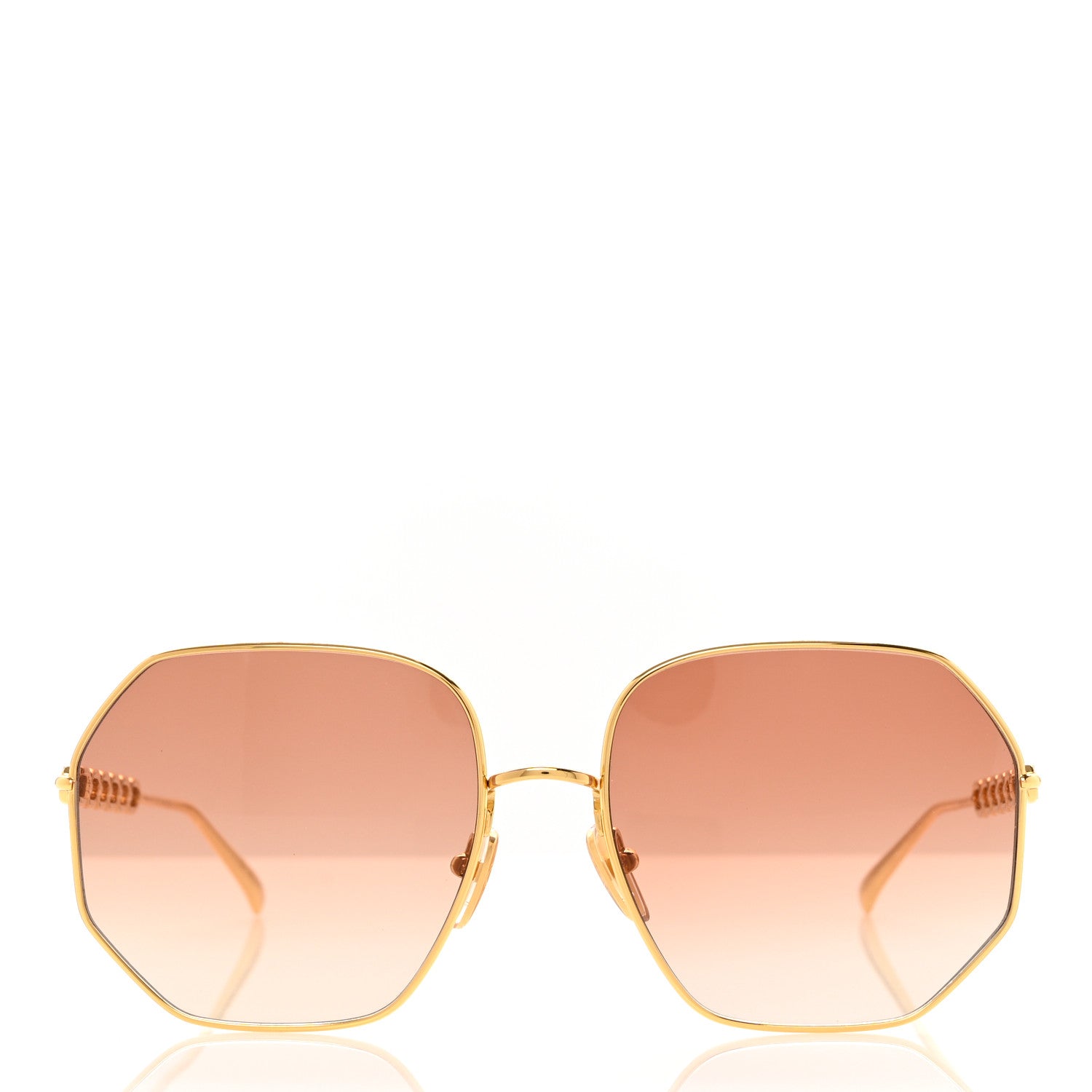 Louis Vuitton Metal My LV Chain Round Sunglasses Z1650W Gold 2 of 7