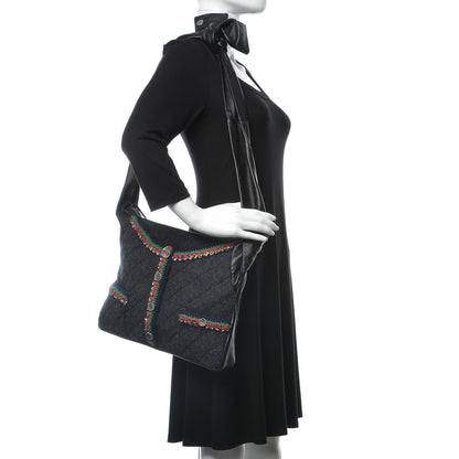 Chanel Lambskin Wool Small Girl Bag Multicolor Black 2 of 7