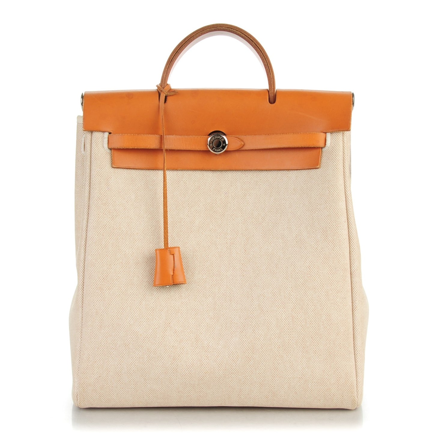Toile Vache Calfskin Herbag 30 PM Backpack Natural