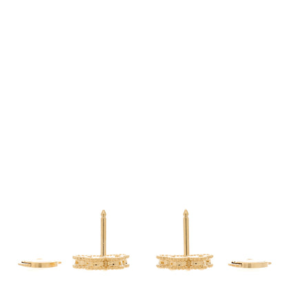 Van Cleef & Arpels 18K Yellow Gold Mother of Pearl Sweet Alhambra Butterfly Earrings 3 of 5