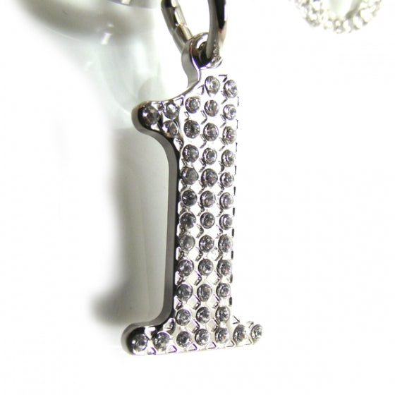 Christian Dior Crystal Key Chain Bag Charm Silver 3 of 9